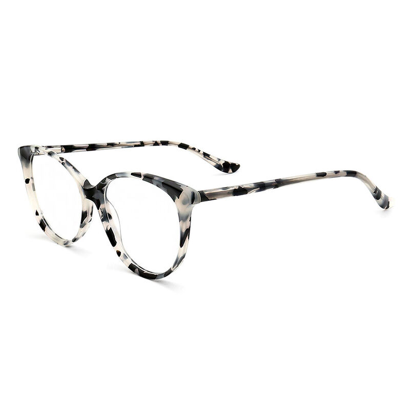 Lesley Round White Tortoise Glasses