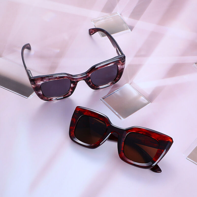 Retro Chaser Rectangle Grey Sunglasses