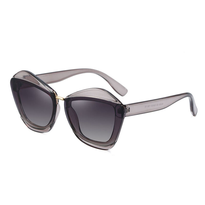 Lily Geometric Grey Sunglasses