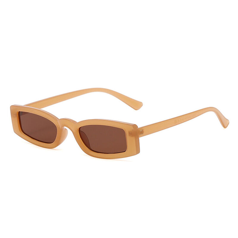 Uerica Rectangle Orange Sunglasses