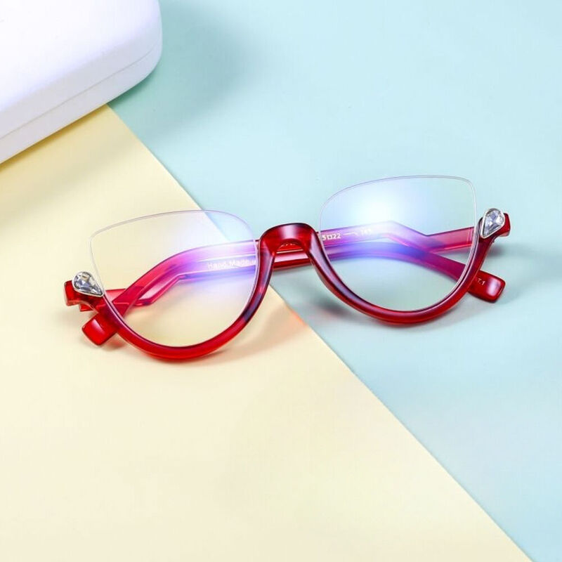 Riva Round Red Glasses - Aoolia.com