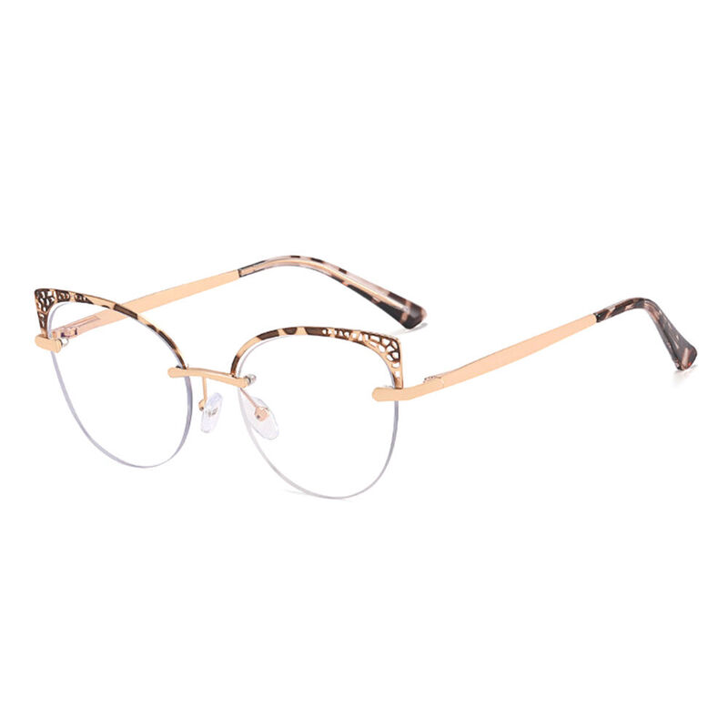 Riana Cat Eye Leopard Glasses
