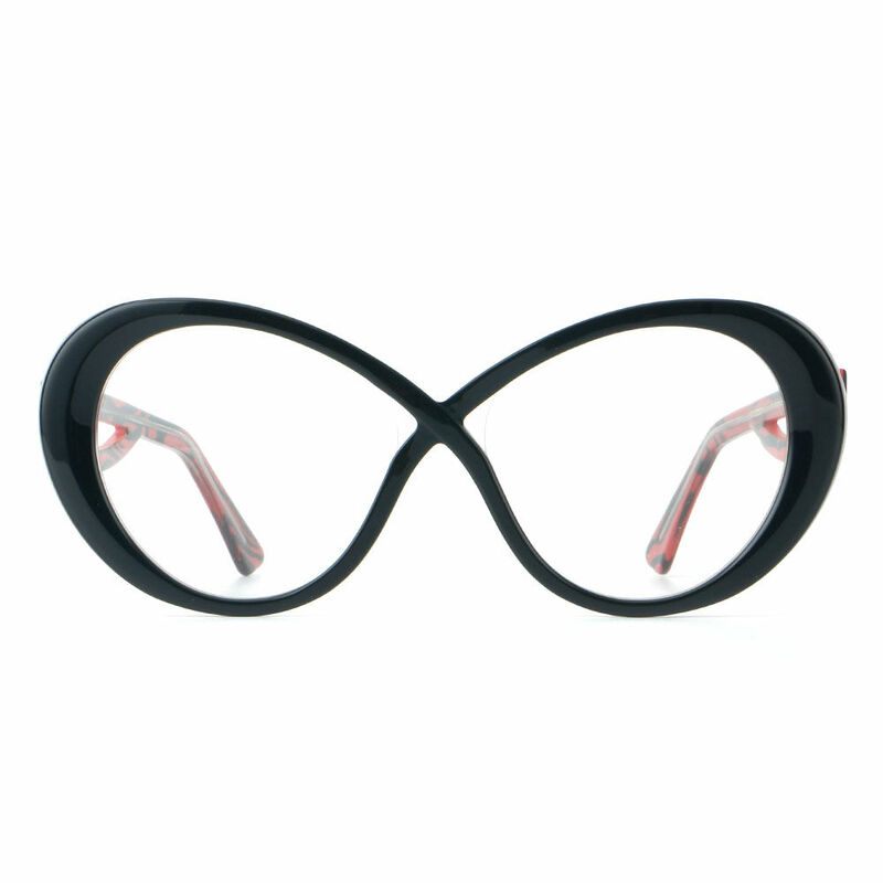 Ellit Oval Red Glasses