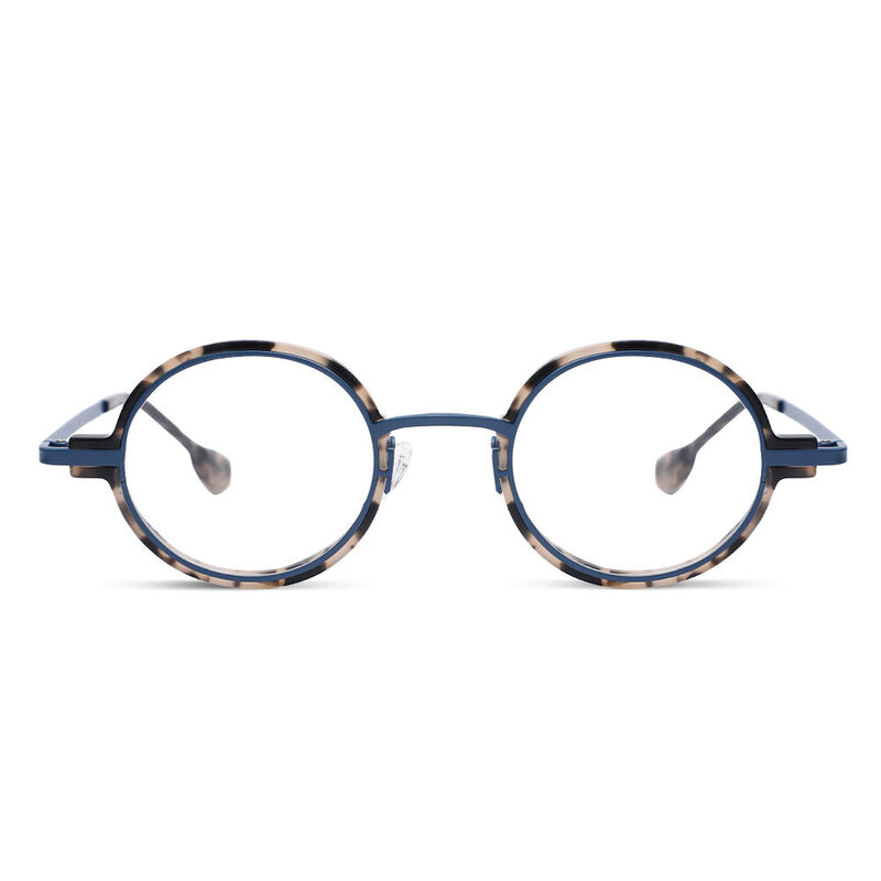 Ateou Round Blue Glasses