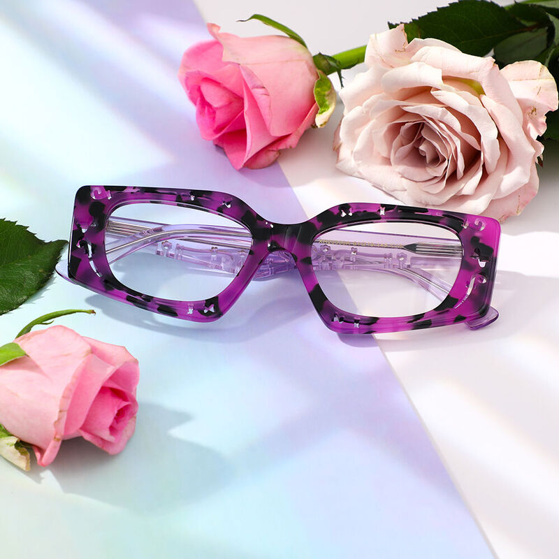 Zimmerma Geometric Purple Glasses