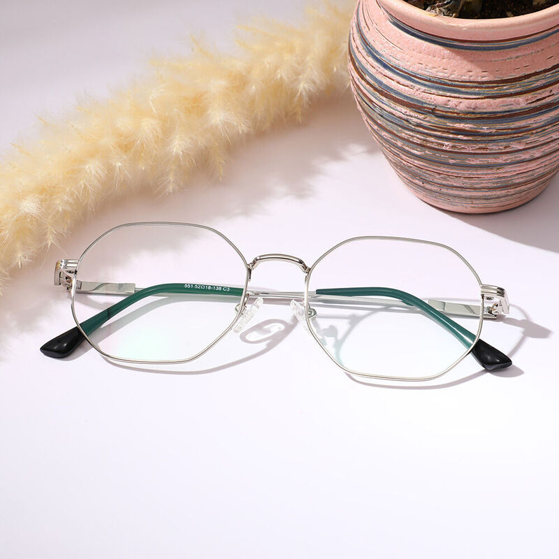 Trollpoe Geometric Silver Glasses