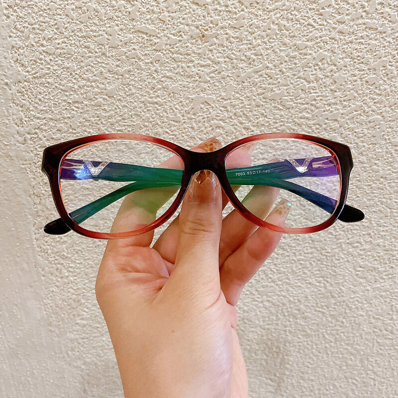 Thomps Square Red Glasses
