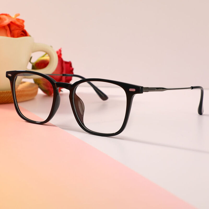 Philip Square Black Glasses