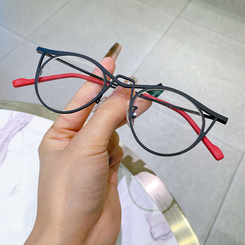 Felton Cat Eye Black Glasses