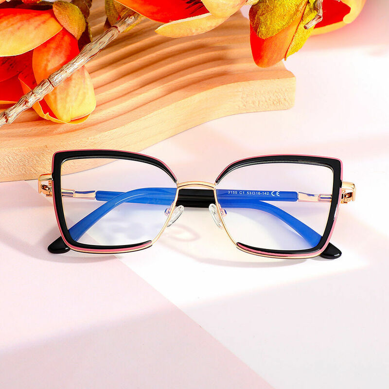 Madeline Cat Eye Black Glasses