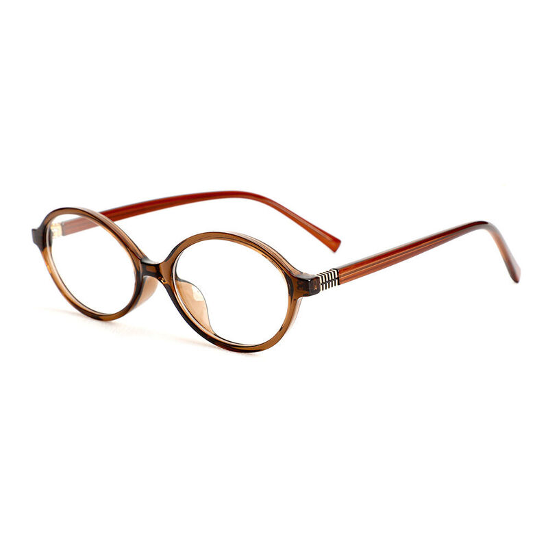 Odelia Ovale Braune Brille