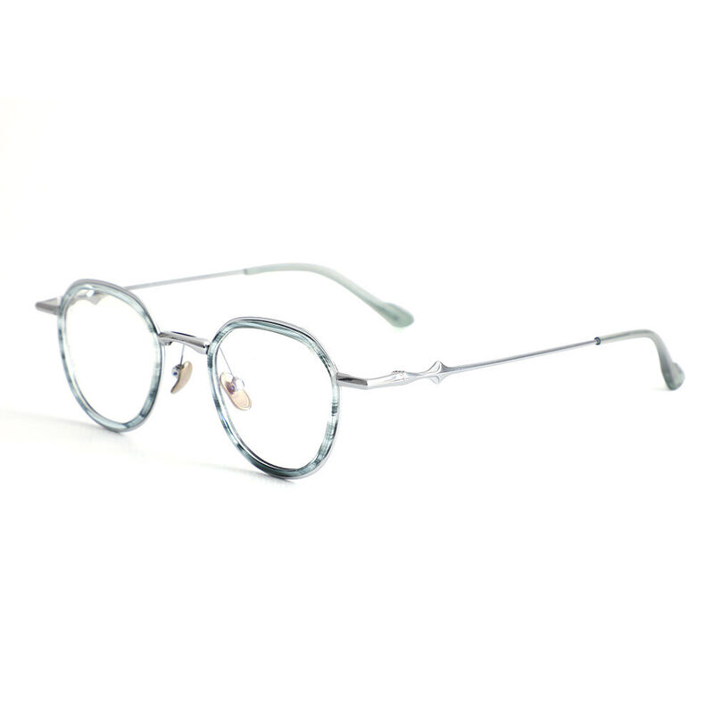 Heloise Round Blue Glasses