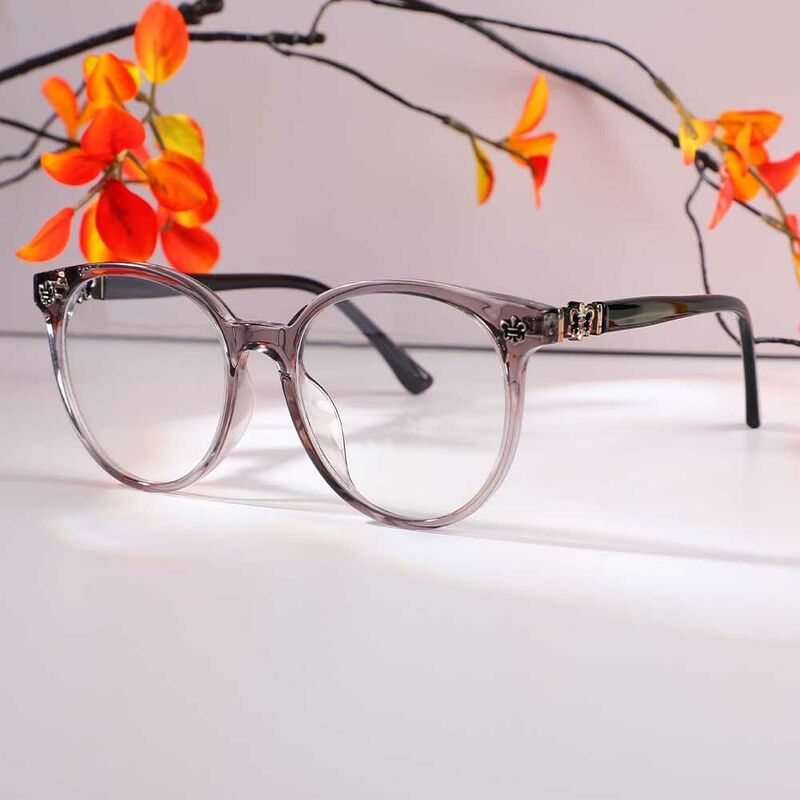 Veromca Round Grey Glasses