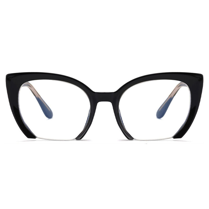 Alice Cat Eye Black Glasses