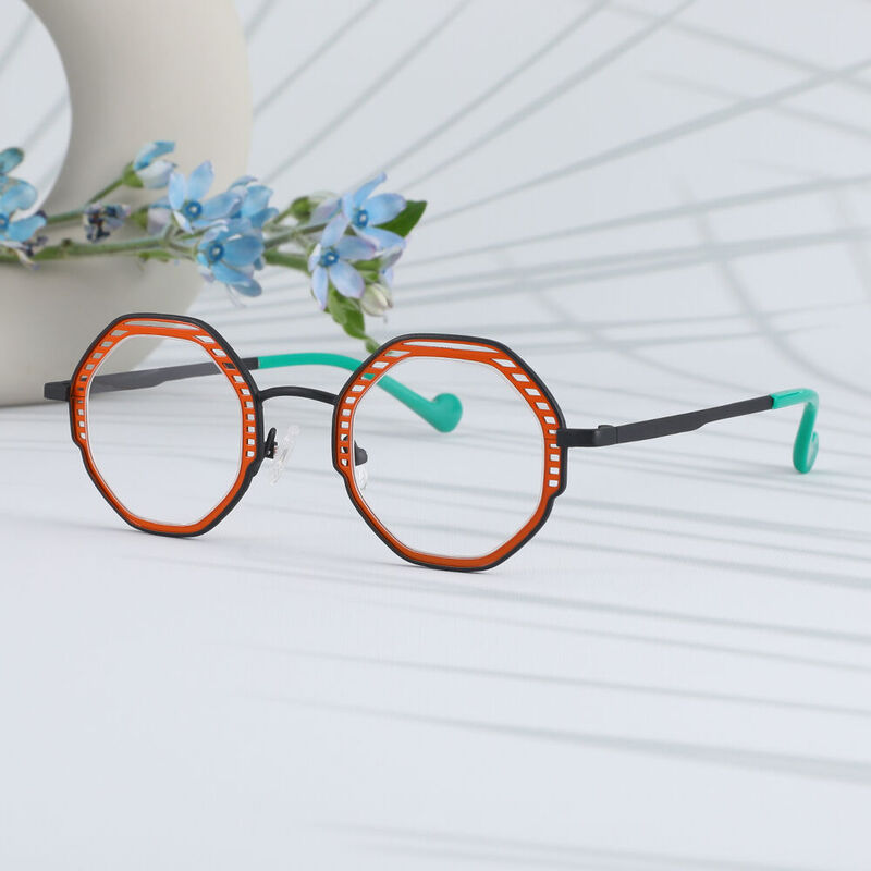 Barrett Geometric Orange Glasses