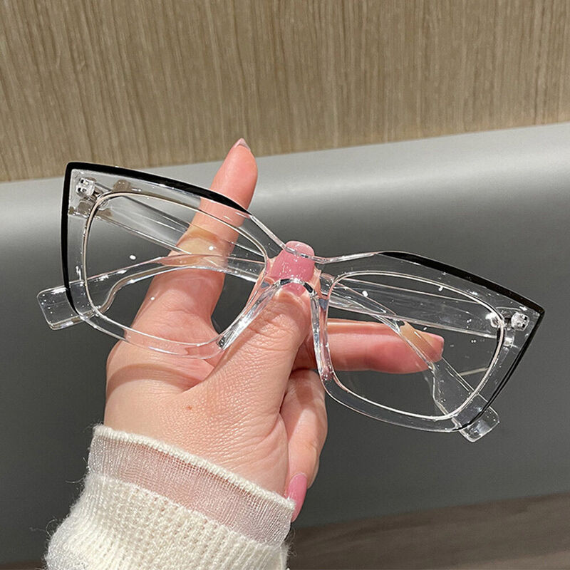 Delia Cat Eye Clear Glasses