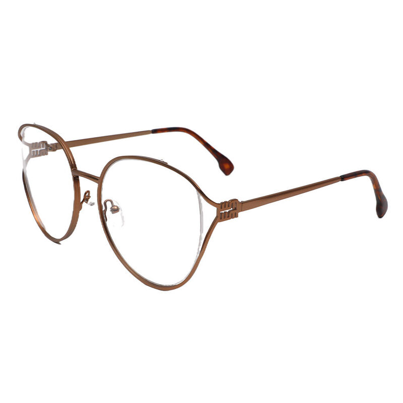 Lilliee Round Brown Glasses