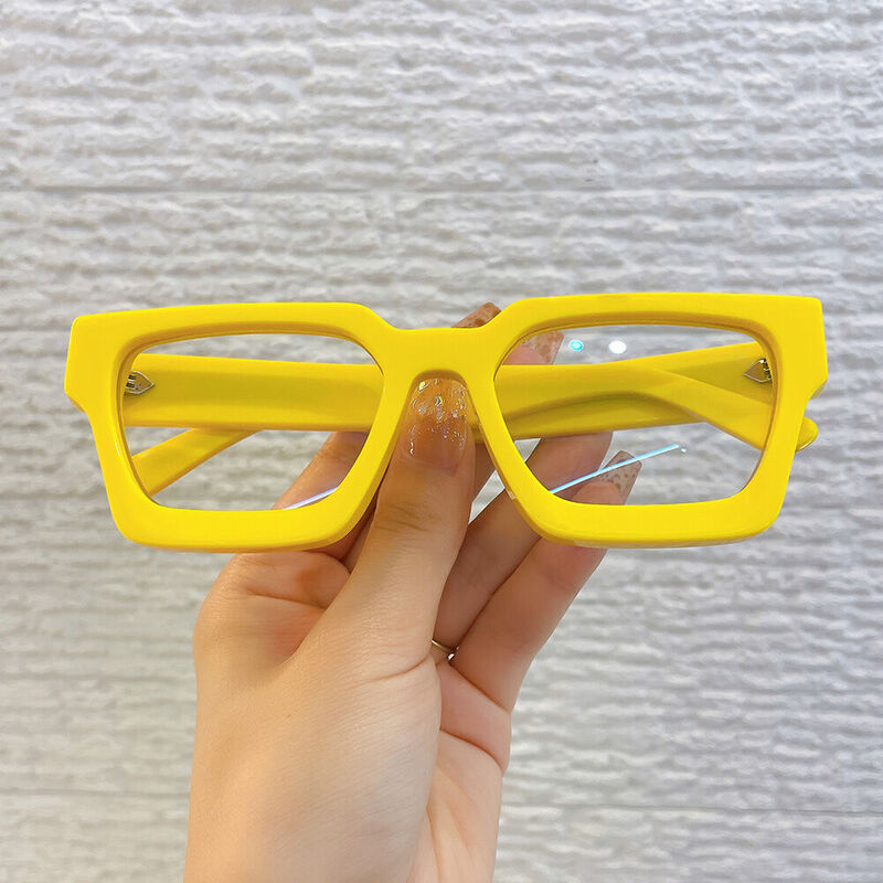 Petor Square Yellow Glasses