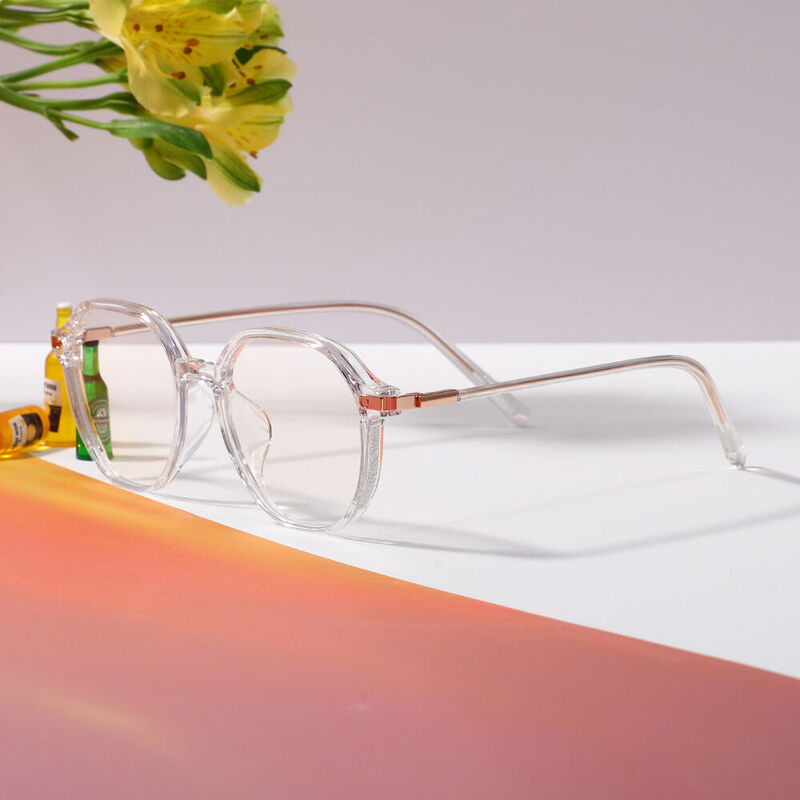 Moora Geometric Clear Glasses