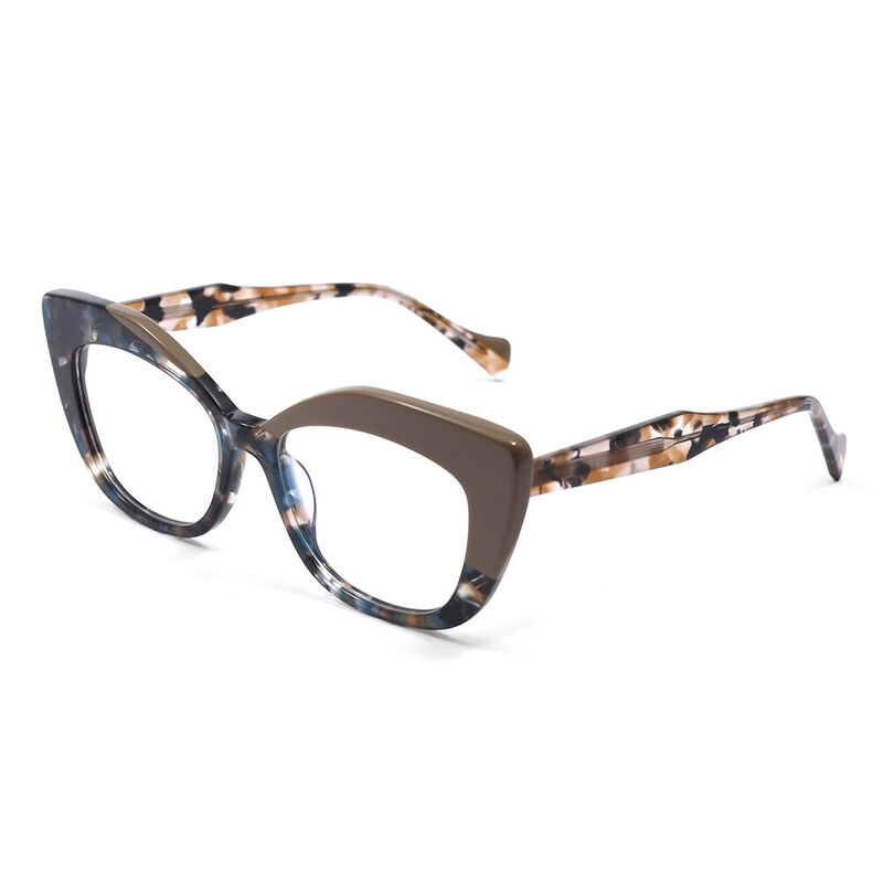 Caswell Cat Eye Brown Glasses