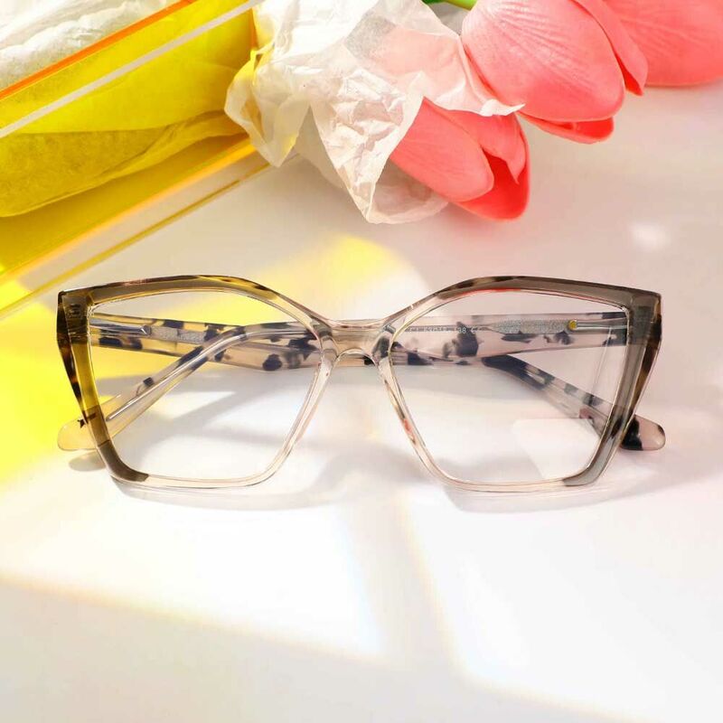 Whitehea Cat Eye Leopard Glasses
