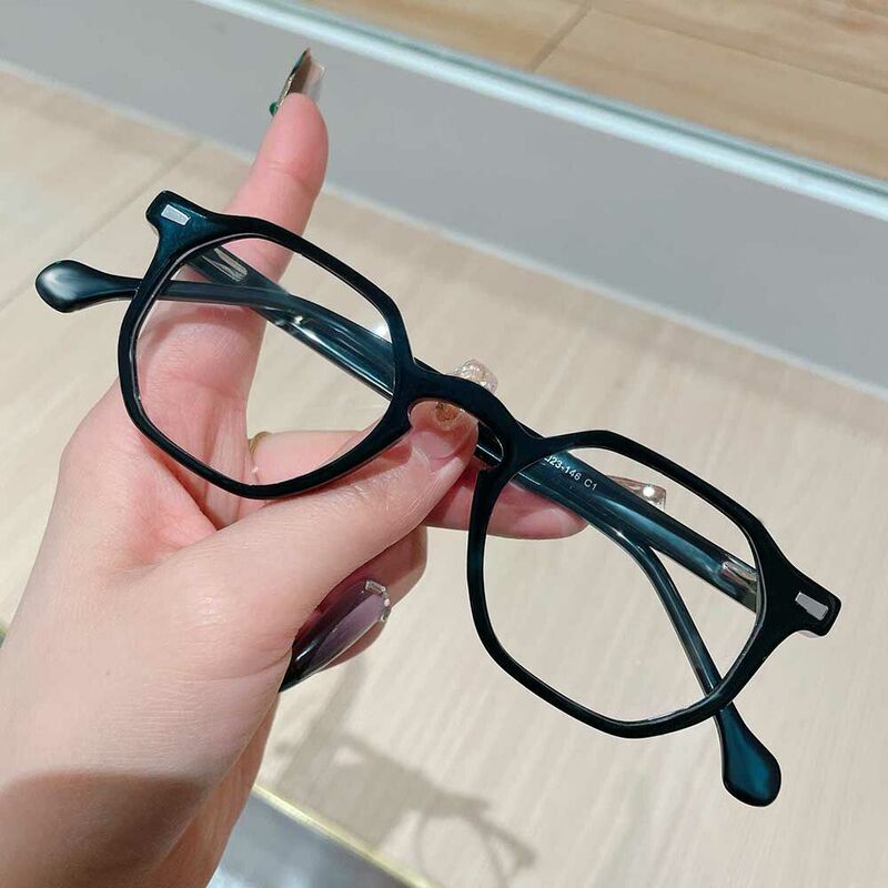 Micah Geometric Black Glasses