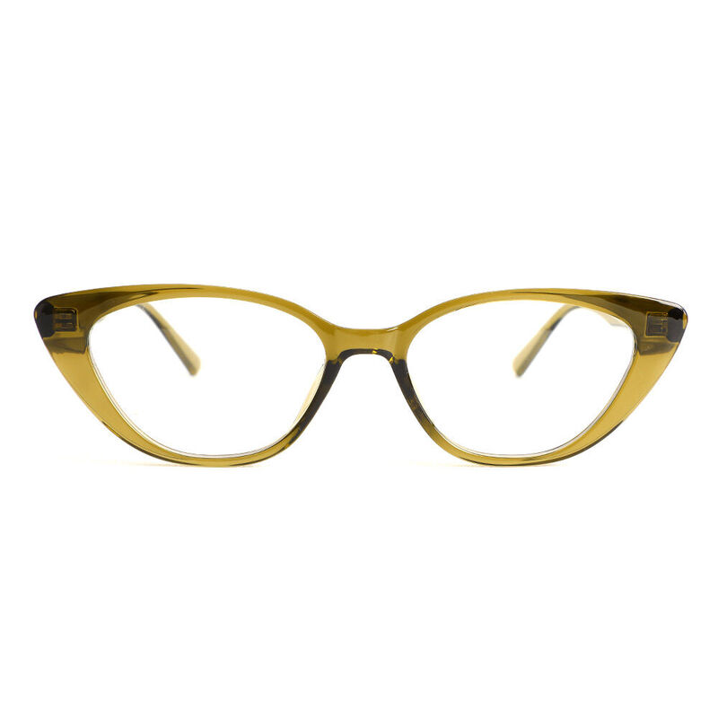 Tabitha Cat Eye Green Glasses