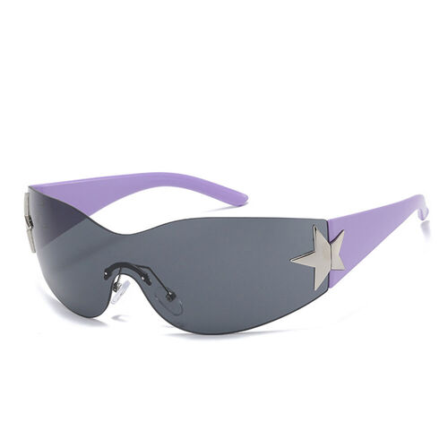 Cipher Oval Purple Sunglasses
