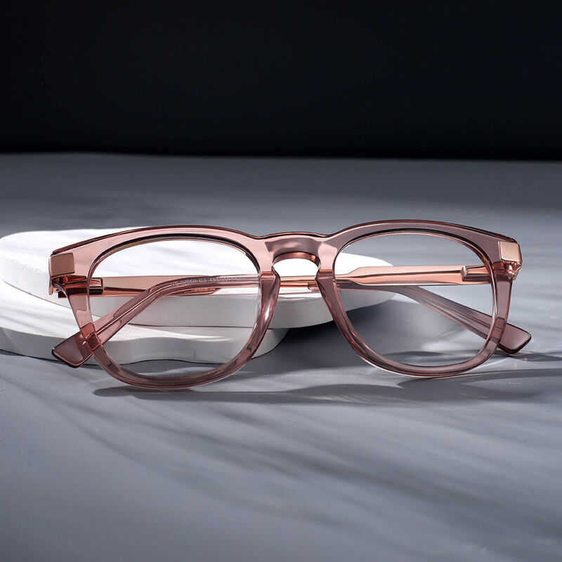 Hush Square Pink Glasses