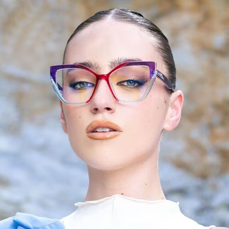 Sabrina Square Pink Purple Glasses - Aoolia.com