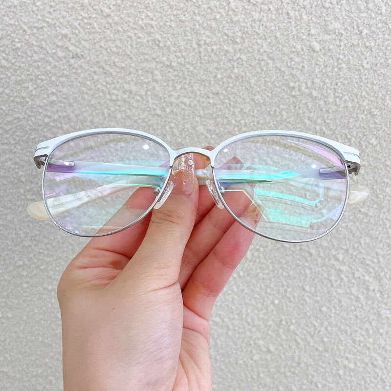 Darreaa Browline White Glasses