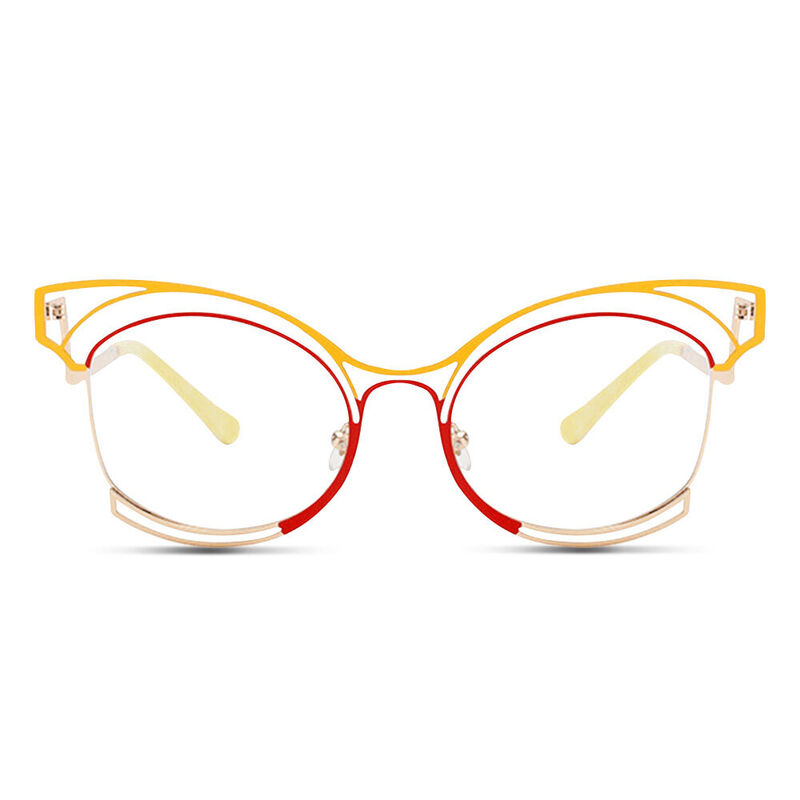 Barrettee Cat Eye Orange Glasses