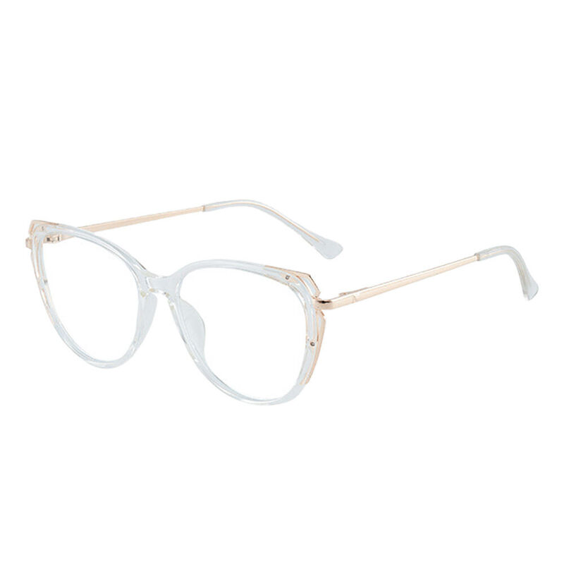 Crystal Cat Eye Clear Glasses