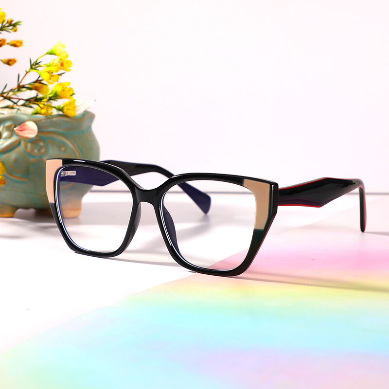 Haggai Cat Eye Black Glasses