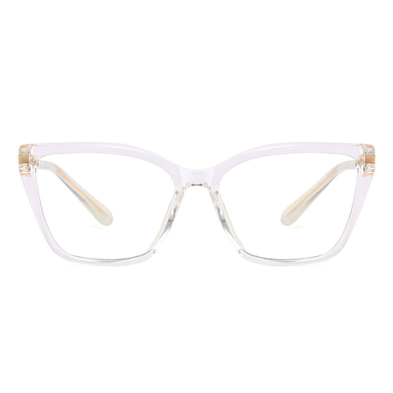 Flora Cat Eye Clear Glasses