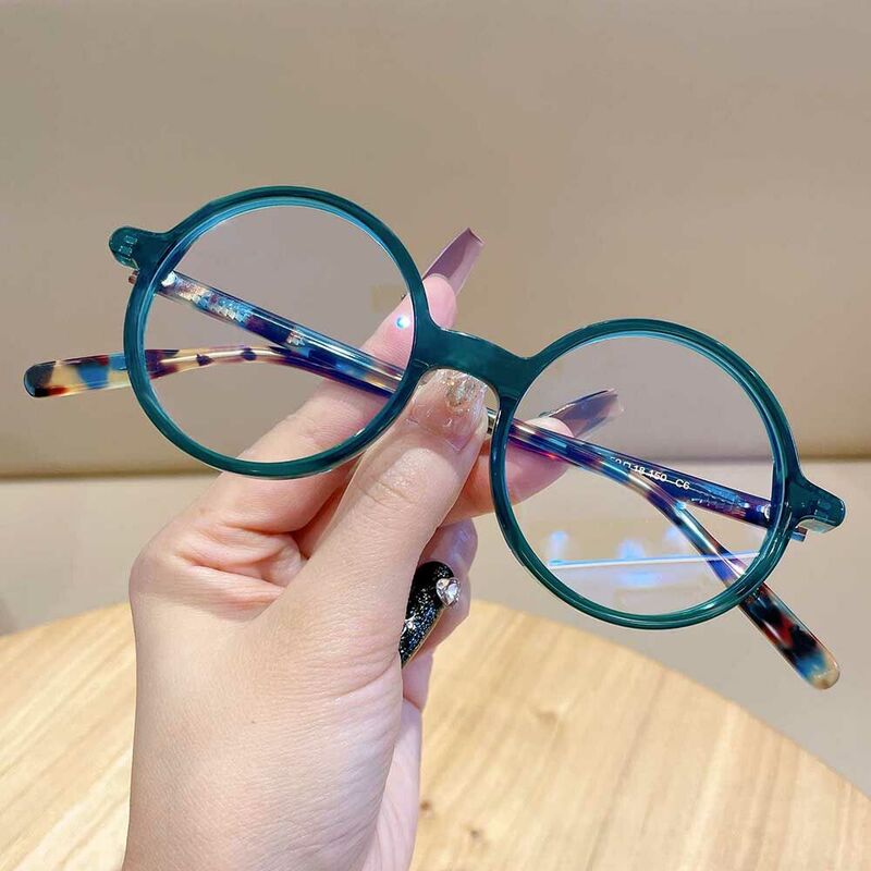 Jimmy Runde Blaue Brille