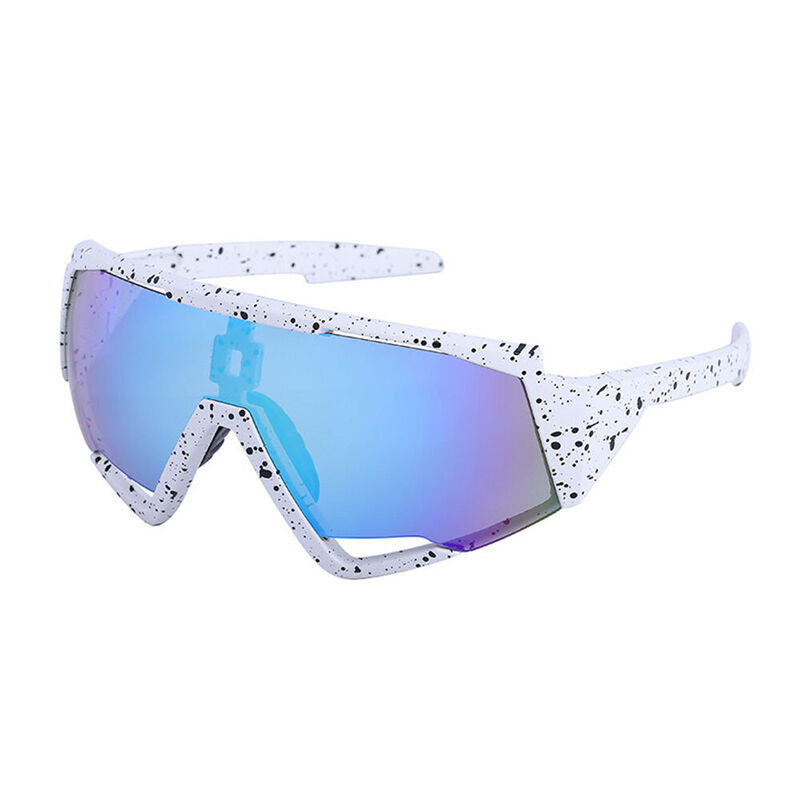 Surge Geometric White Black Sunglasses