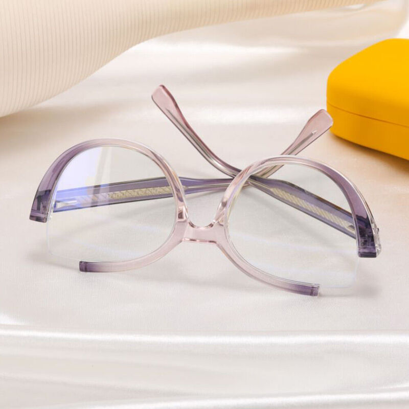Kellee Cat Eye Purple Glasses