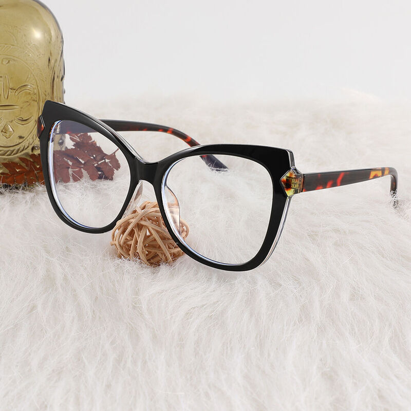 Isabella Cat Eye Black Tortoise Glasses