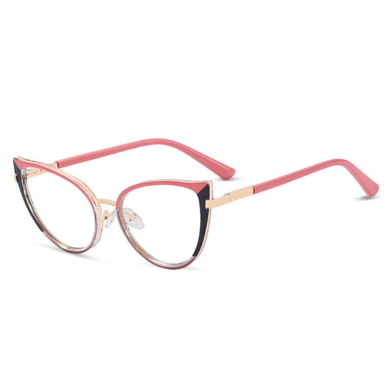 Myra Cat Eye Black Pink Glasses
