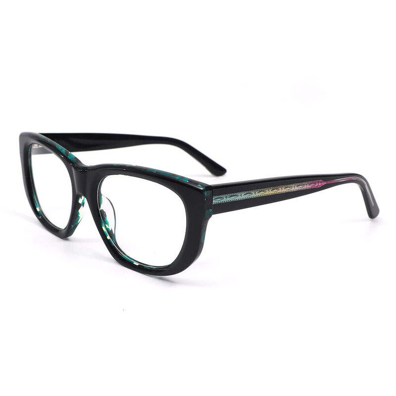 Pamas Oval Black Glasses