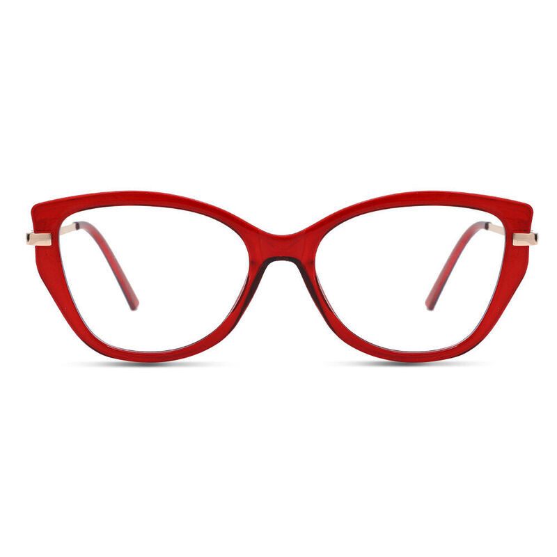 Isa Cat Eye Red Glasses