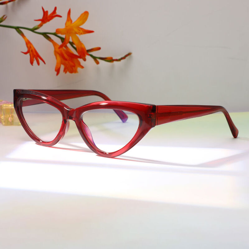 Occhiali da Vista Buckle Cat Eye Rosso