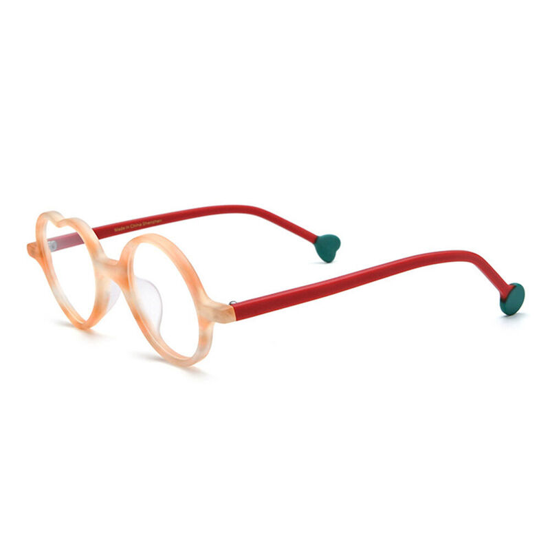 Jeremy Round Orange Glasses