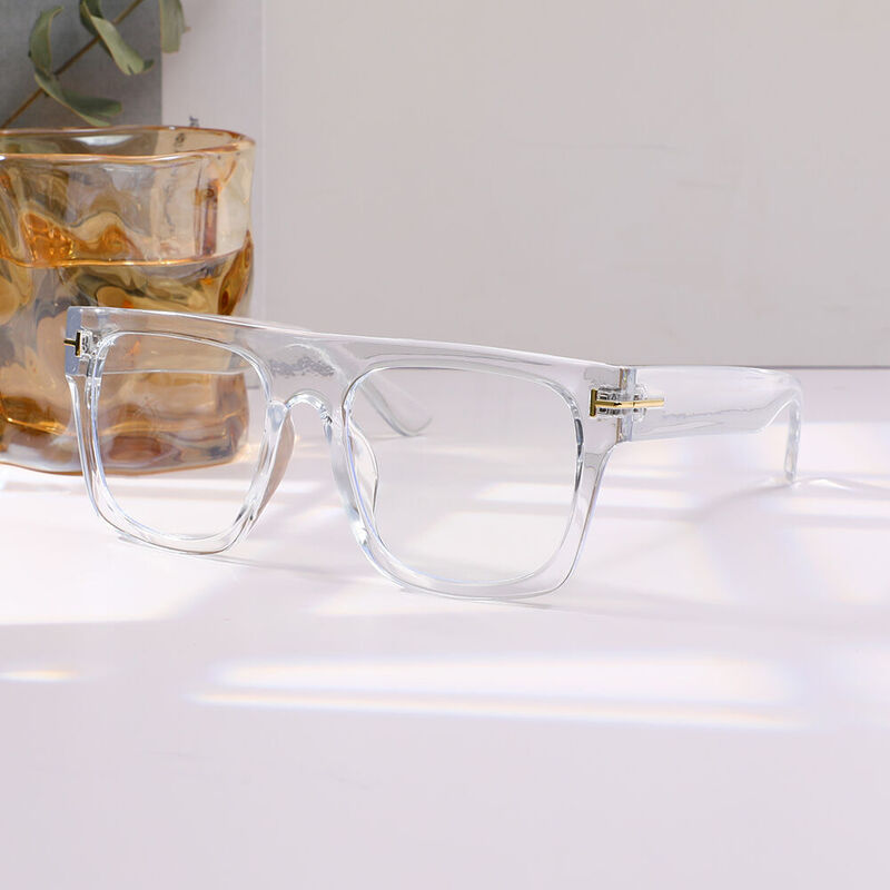 Vibrant Square Clear Glasses