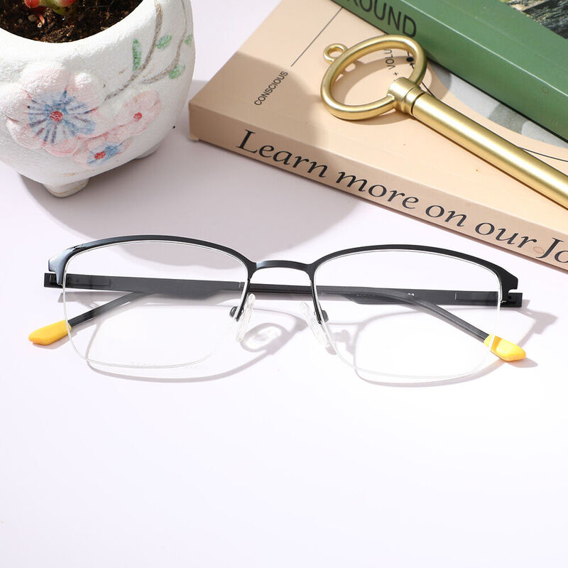 Simpson Square Black Glasses