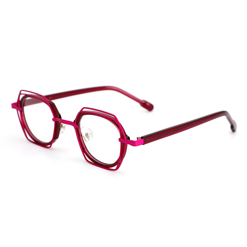 Calvin Geometrische Lila Brille