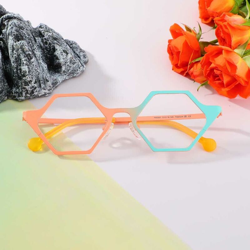 MacArthu Geometric Orange Glasses