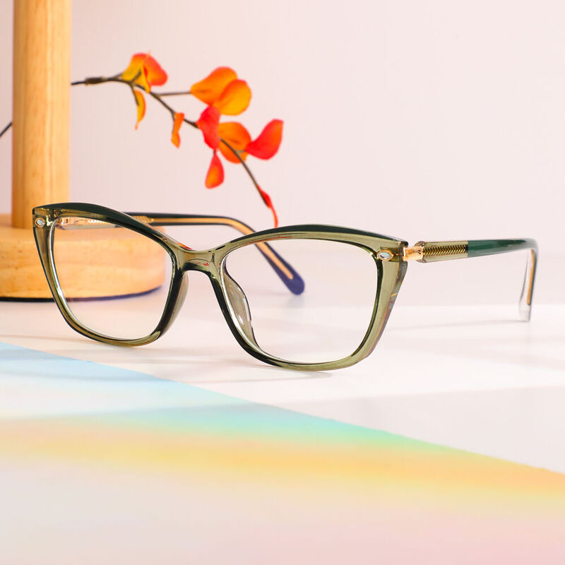 Lunettes de Vue Zara Cat Eye Vert