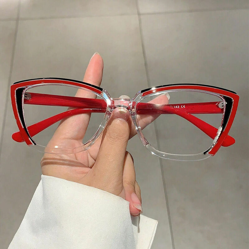 Keynes Cat Eye Rote Brille